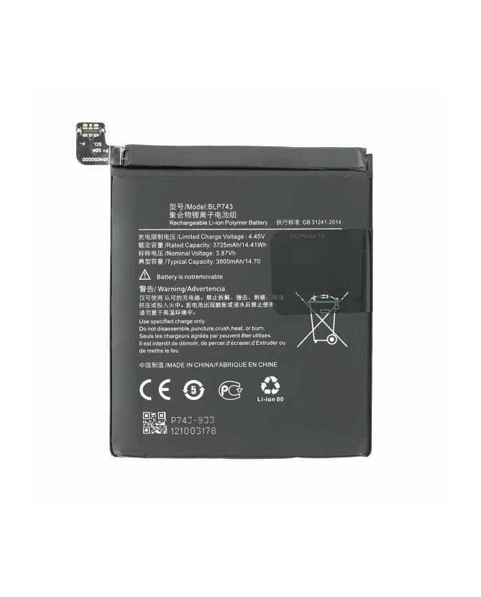 Bateria BLP743 para OnePlus 7T
