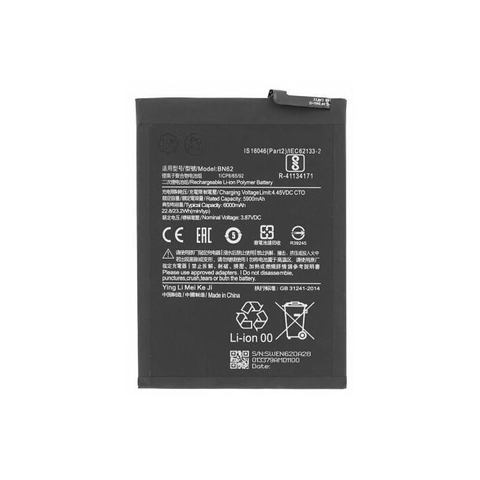 Batería de recambio para Xiaomi Redmi 9T (BN62)