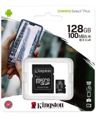 Tarjeta de memoria Micro SD Kingston 128GB Clase 10