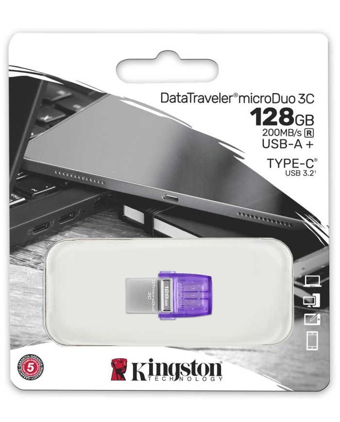 Pendrive Kingston DataTraveler microDuo 3C 128 GB USB 3.2