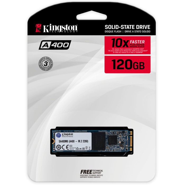 Disco Duro SSD Kingston A400 120GB NVMe M2