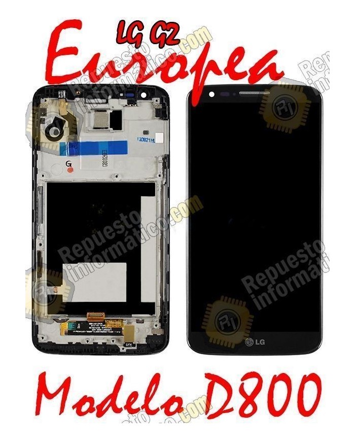 Pantalla LG g2 CON MARCO Version Europea Negra Version (D800)