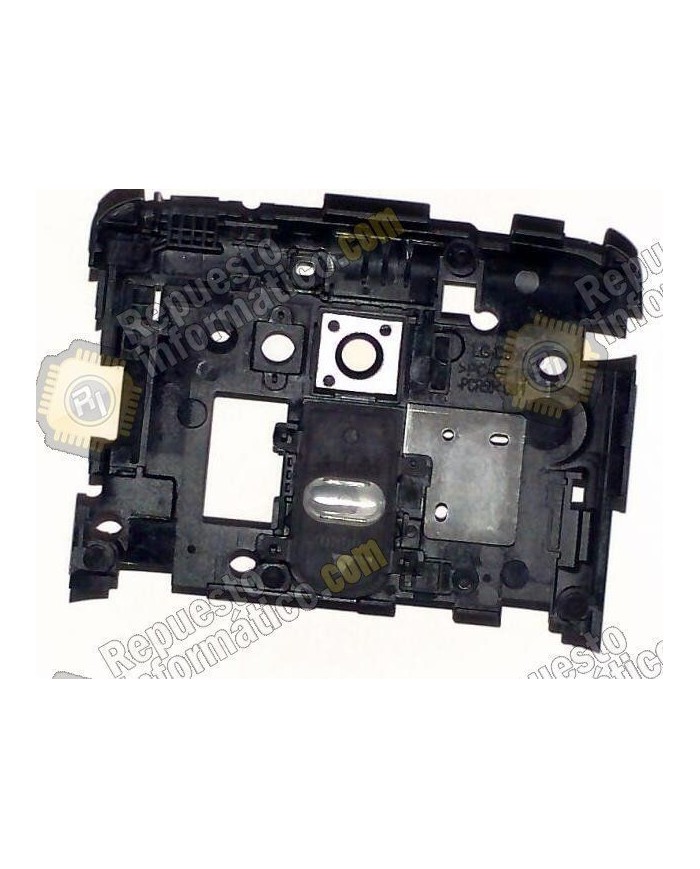 Carcasa trasera-intermedia del Chasis con botones y ventana cámara negro para LG Optimus G2, D802 (negra)   (Desmontaje)