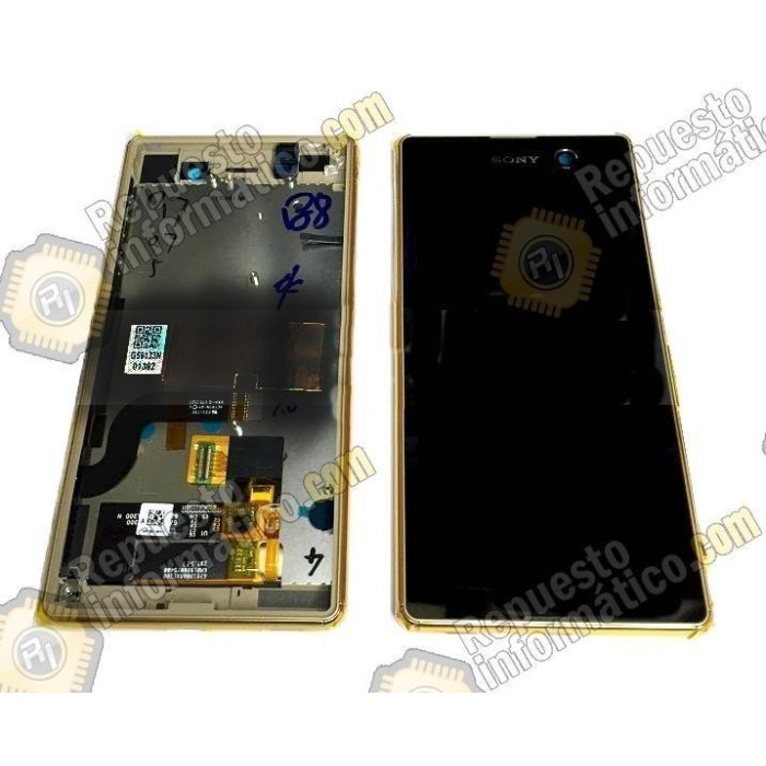 Pantalla (Lcd+Tactil+Marco) Xperia M5 (negra/dorada)