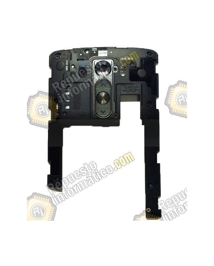 Carcasa intermedia+lentilla+botones LG D855 Optimus G3 Chasis negro (Desmontaje)