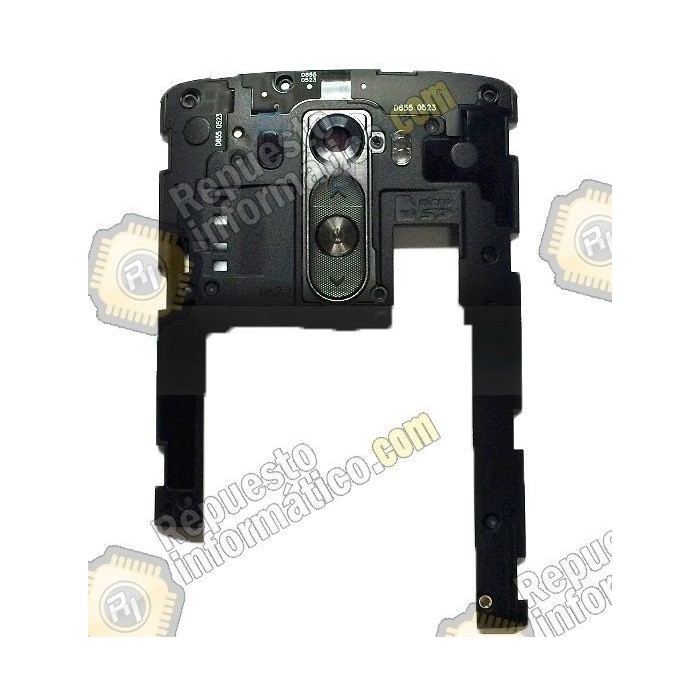 Carcasa intermedia+lentilla+botones LG D855 Optimus G3 Chasis negro (Desmontaje)