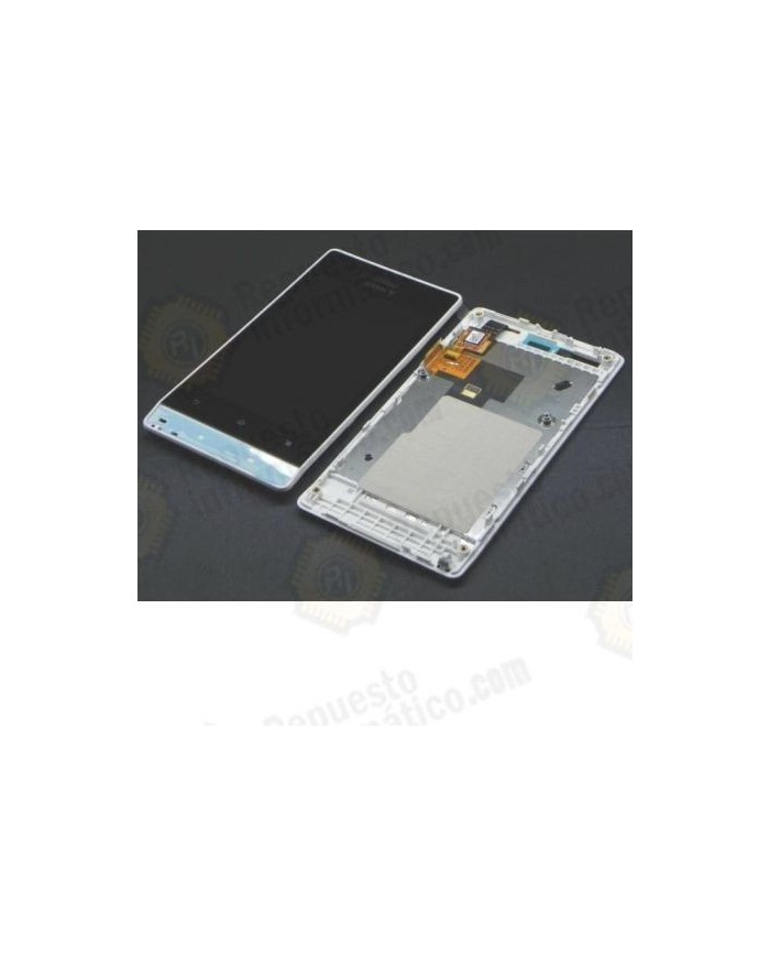 Pantalla (Lcd+tactil+marco) Xperia Miro st23i blanco