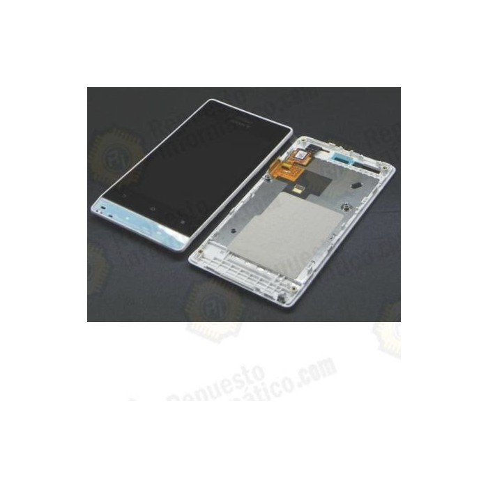 Pantalla (Lcd+tactil+marco) Xperia Miro st23i blanco
