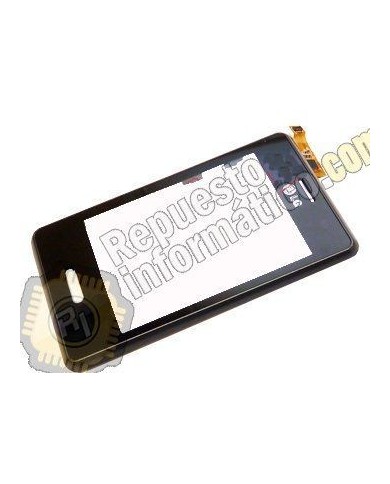 Táctil Negro con marco, carcasa frontal LG Optimus L3 II / 2, E430