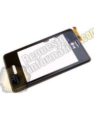 Táctil Negro con marco, carcasa frontal LG Optimus L3 II / 2, E430