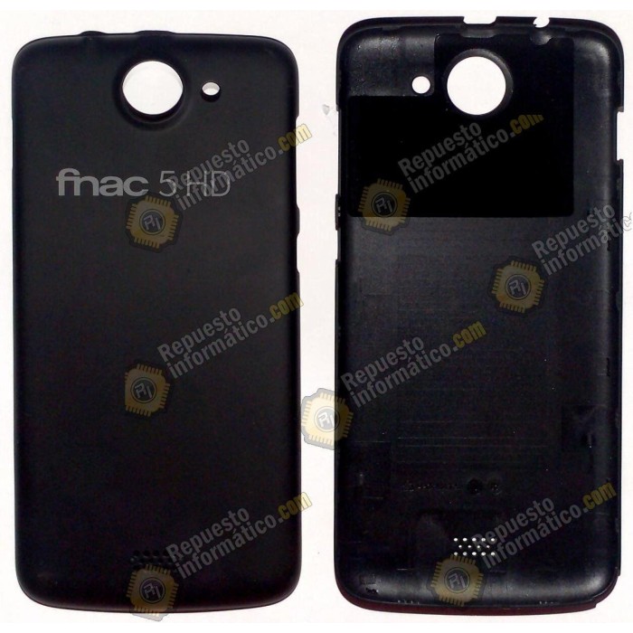 Tapa trasera Bateria BQ Aquaris 5 HD Negra (desmontaje)