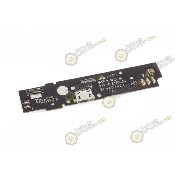 Placa inferior con conector de carga y accesorios para BQ Aquaris E6