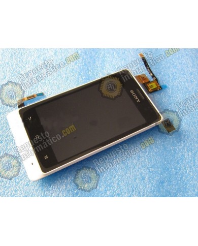 Pantalla (lcd+tactil+marco) xperia Go Plata (nueva)