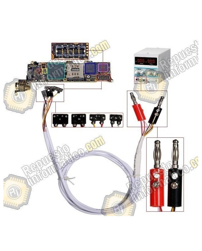Cable dummy de alimentacion directa desde fuente a iphone