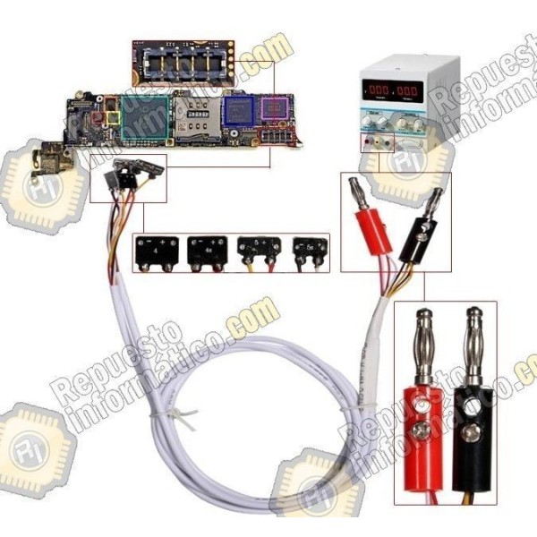 Cable dummy de alimentacion directa desde fuente a iphone
