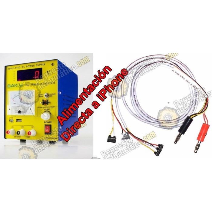 Cable dummy de alimentacion directa desde fuente a iphone