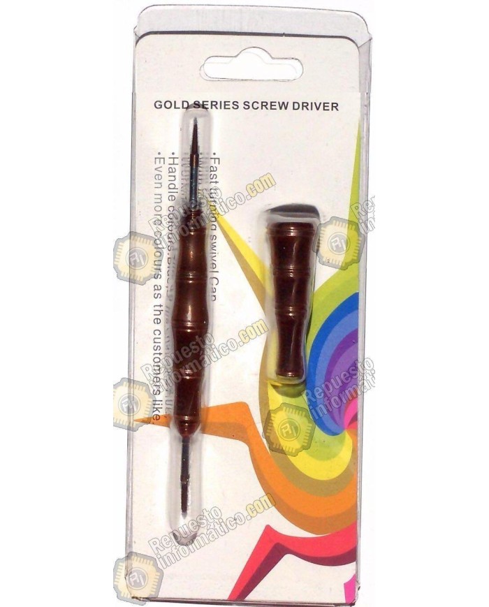 Destornillador de 2 puntas tipo estrella color Marron