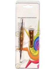 Destornillador de 2 puntas tipo estrella color Dorado