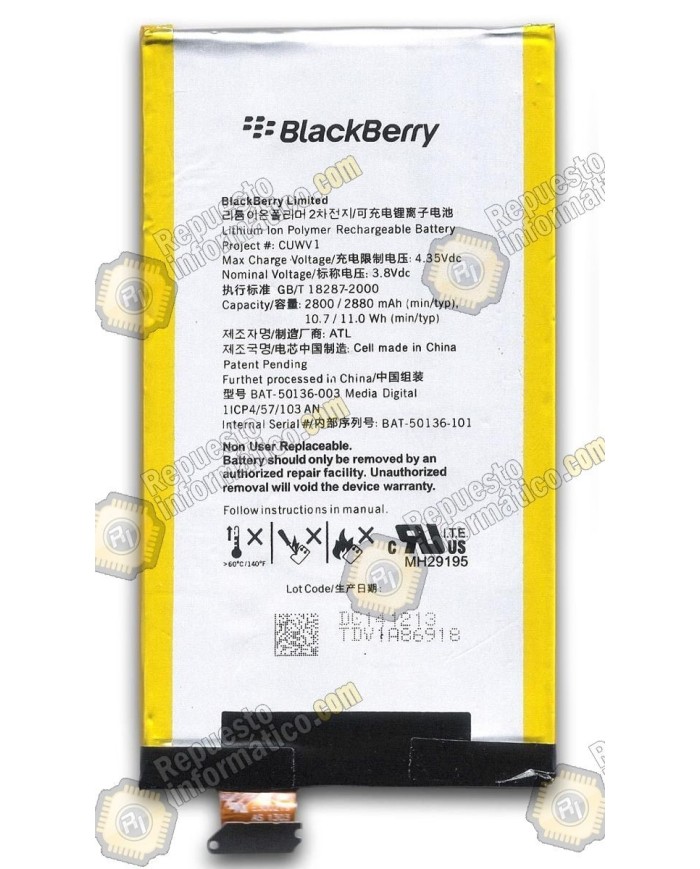 Bateria para Blackberry Z30