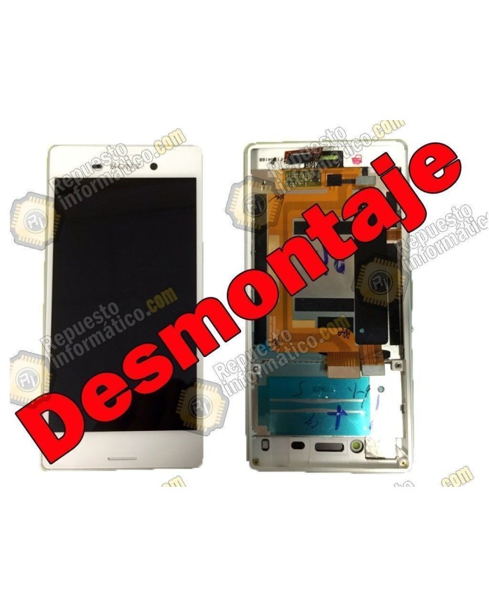 Pantalla (Lcd+tactil+marco) Xperia M4 Aqua Blanca (Desmontaje)