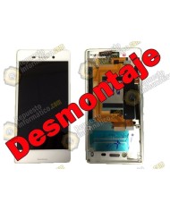 Pantalla (Lcd+tactil+marco) Xperia M4 Aqua Blanca (Desmontaje)