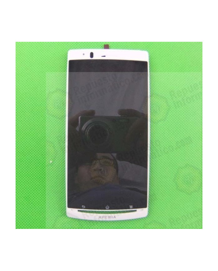 Pantalla (lcd+tactil+ marco) xperia LT18 blanca (REPARADA)