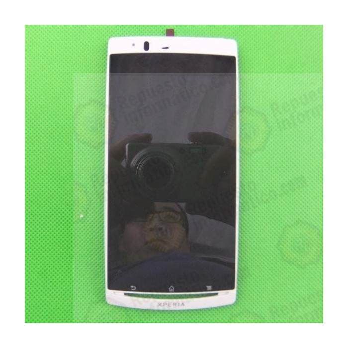 Pantalla (lcd+tactil+ marco) xperia LT18 blanca (REPARADA)