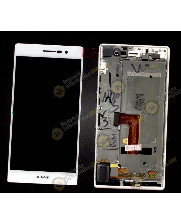 Pantalla completa para Huawei P7 (CON MARCO) (BLANCO)