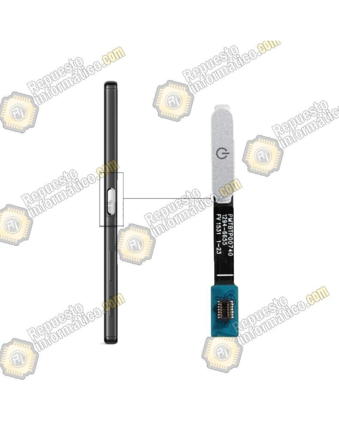 Boton fisico Sony Xperia Z5 Gris (Desmontaje)