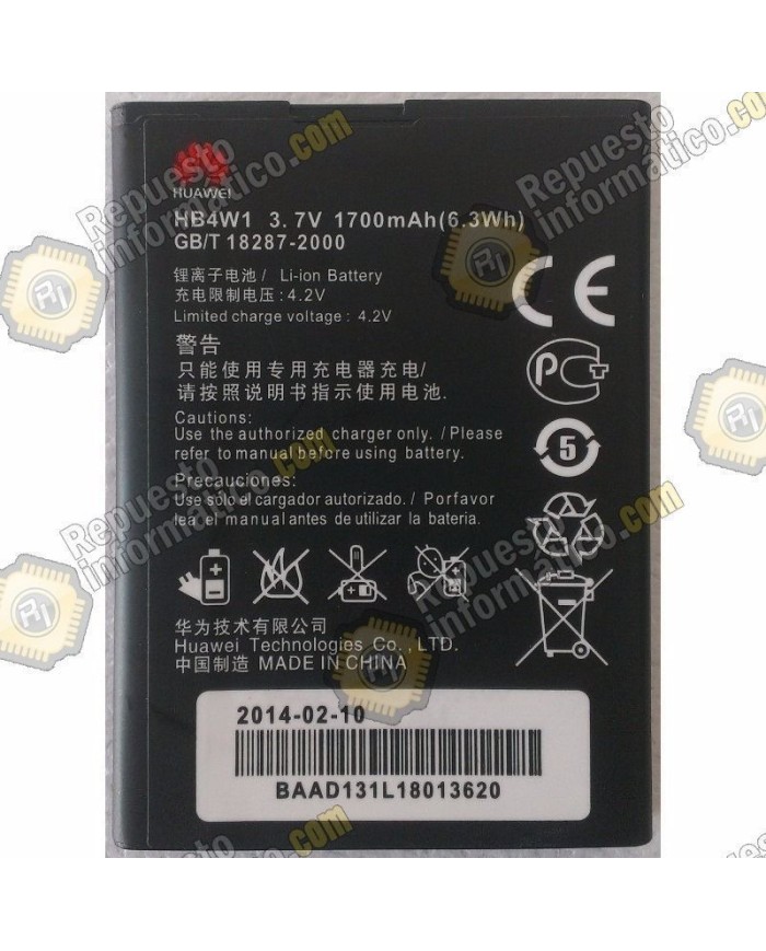 Bateria huawei de 1750mAh para Y210c (HB4W1) (Desmontaje)