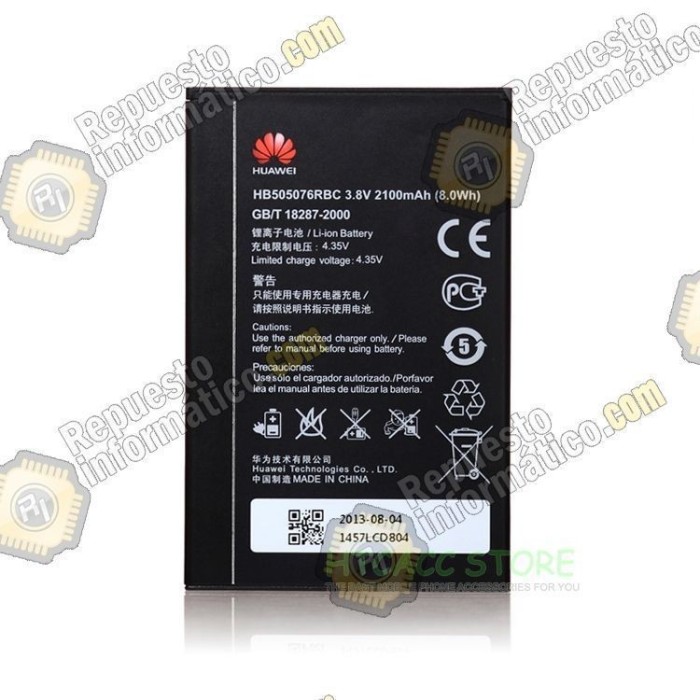 BaterÃ­a original HUAWEI ASCEND Y600 G610S G610C G700 G710 (HB505076RBC)