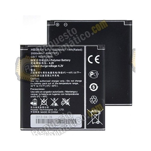 Bateria Huawei Ascen G600 y G500 (HB5R1V) 2000 mAh