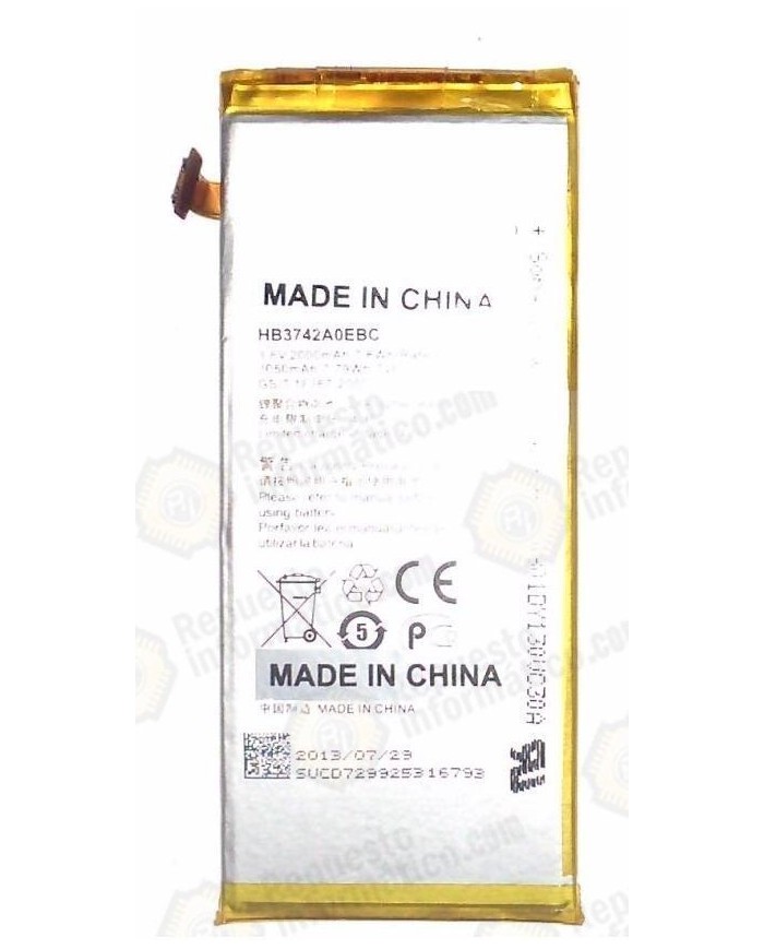 BaterÃ­a Original Ascend P6, Ascend P7 mini, Ascend G6 (HB3742A0EBC)