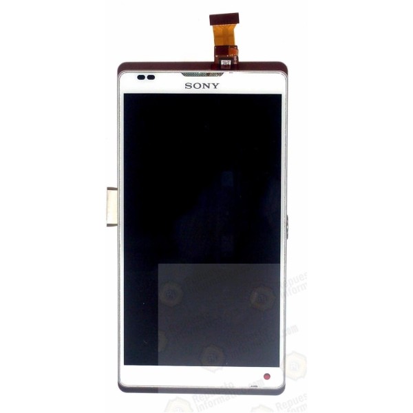 PANTALLA LCD + TACTIL COMPLETA CON MARCO BLANCA XPERIA ZL L35H / C6502