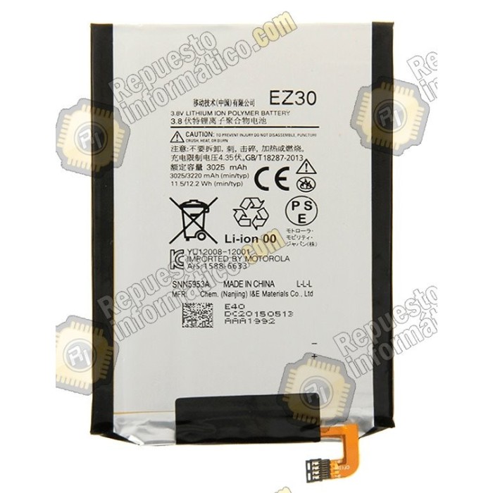Batería Motorola Nexus 6 3025mAh  (YU12008-12001 // 1588-6633)