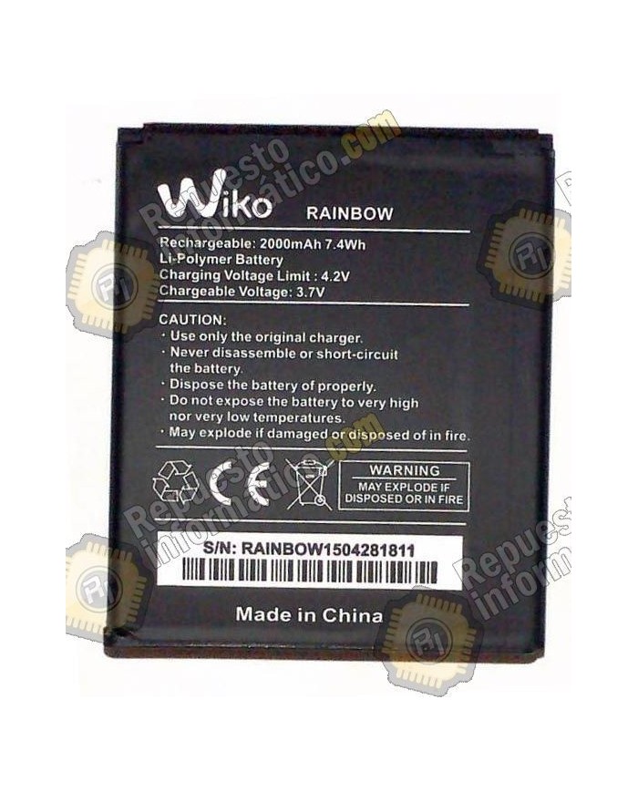 Bateria Original WIKO RAINBOW,CINK FIVE, DARK NiGHT,Bloom, WAX 4G