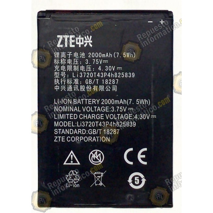 Bateria para ZTE BLADE Q Maxi (orange Reyo) Li3720T43P4h825839