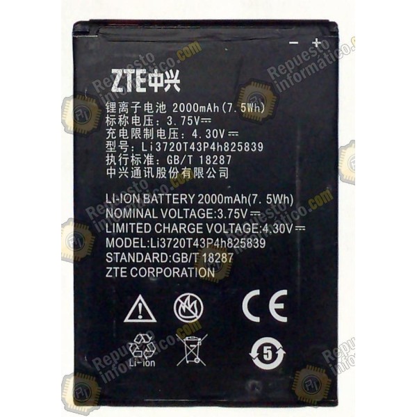 Bateria para ZTE BLADE Q Maxi (orange Reyo) Li3720T43P4h825839