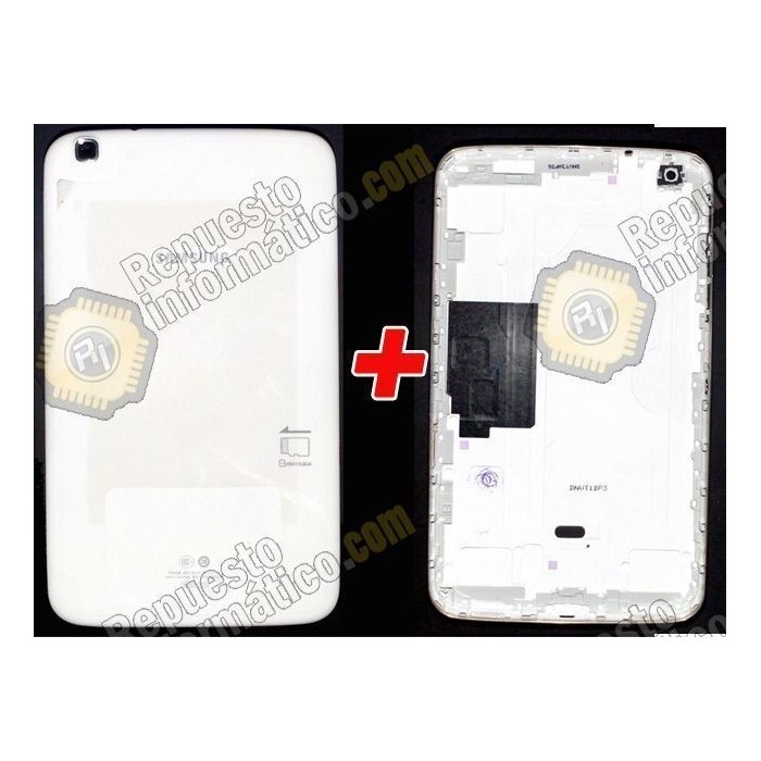 Tapa trasera +Bisel (marco) GALAXY Tab 3 / T310 Blanco